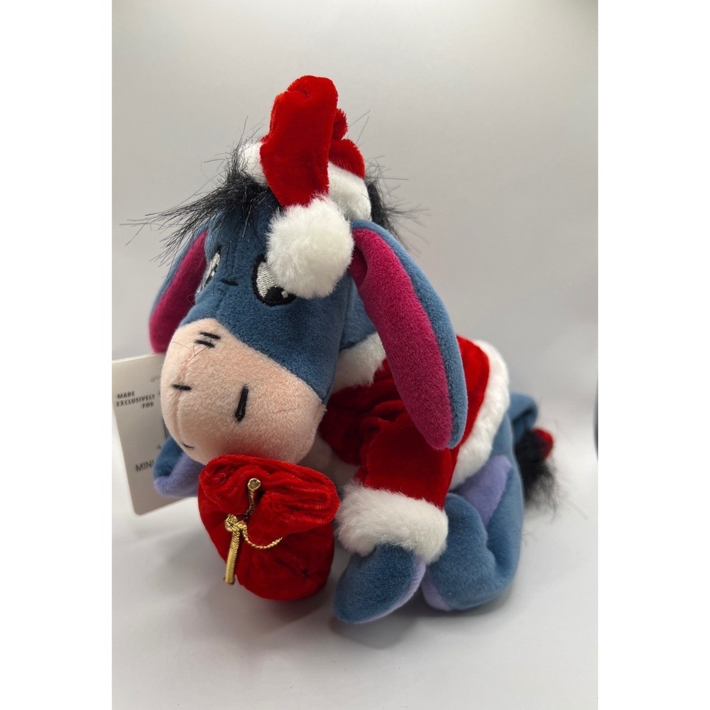 Disney Store Mini Bean Bag Santa Eeyore 8 Inch Holiday Plush NWT 417201401114